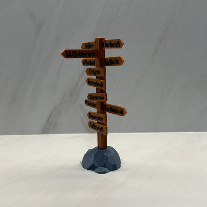 Skyrim-Inspired Directional Signpost