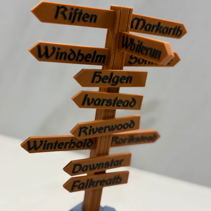 Skyrim-Inspired Directional Signpost