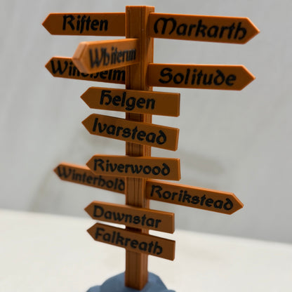 Skyrim-Inspired Directional Signpost